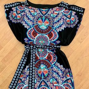 Sangria Tribal Print Dress
